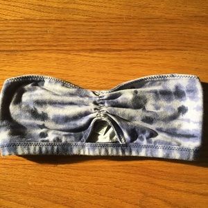Blue tie-dye bandeau from American eagle
